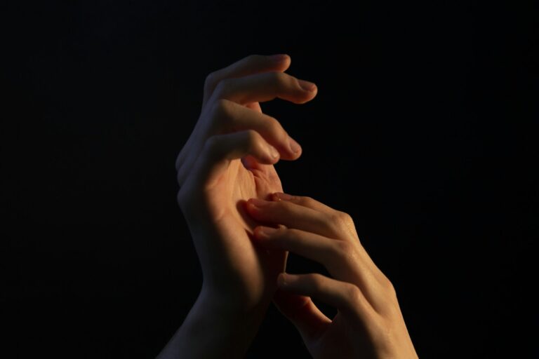 a close-up of a person's hand